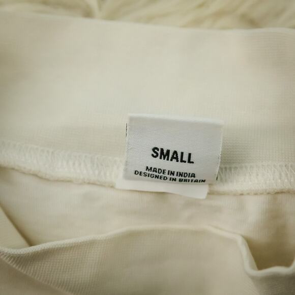 Lucy and Yak Size Small S Ivory Mock Neck Long Sleeve Organic Cotton Knit Top - Picture 6 of 9